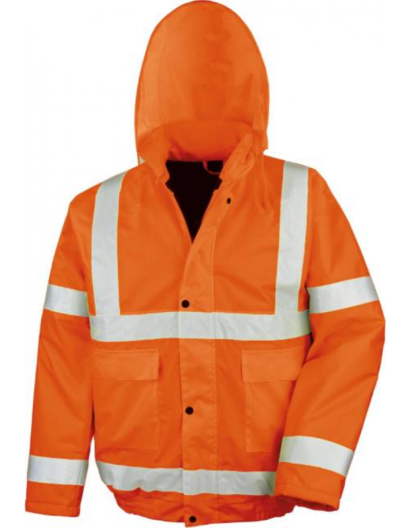 Jachetă de lucru fosforescentă în stil bluson de iarnă